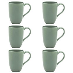 6 Canecas Flat Verde